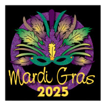 Poster Máscara de Mardi Gras - 2025