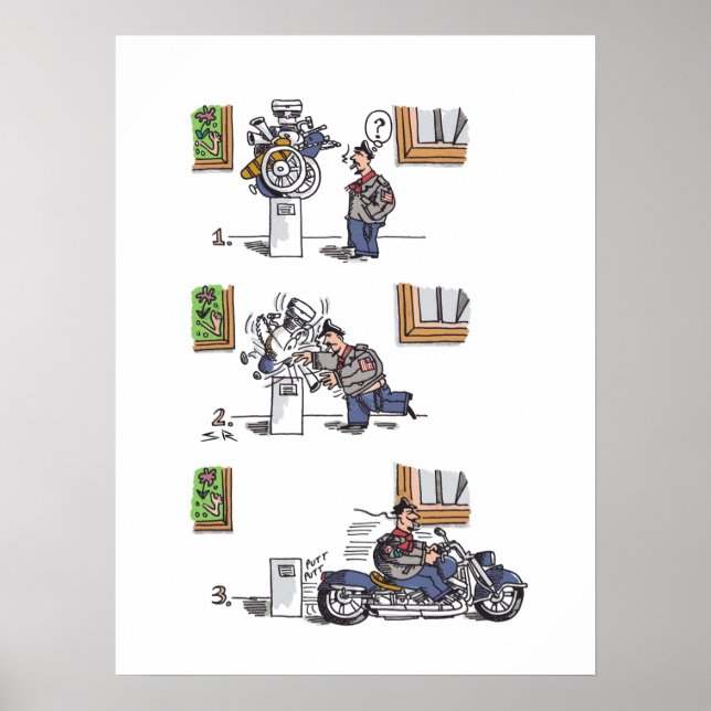 Póster Poster mate de ciclismo en el museo (Frente)