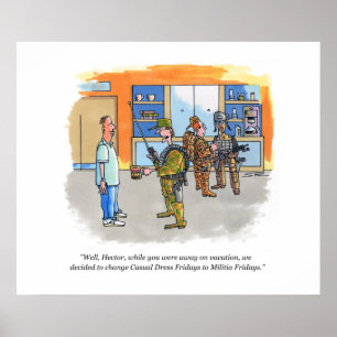 Póster Poster maté de la milicia Fridays