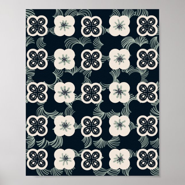 Póster poster mate de patrón_5_flower_1 (Frente)