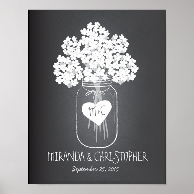 Póster Poster matrimonial de la familia Mason Jar (Frente)