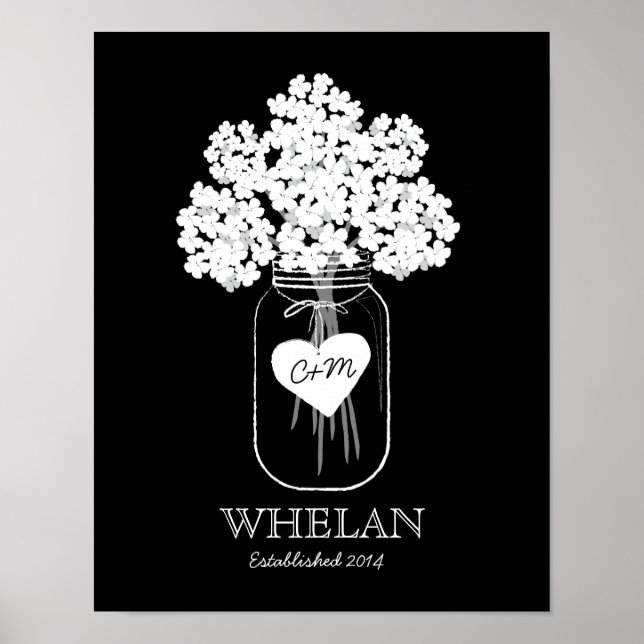 Póster Poster matrimonial de la familia Mason Jar (Frente)