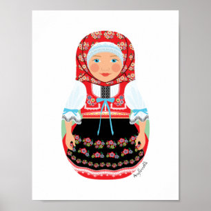 Póster Poster Matryoshka de la República Checa