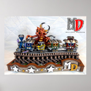 Póster POSTER MD 'Toy Train Dragon' de 33,6" x 24"