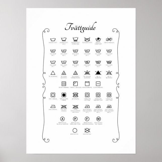 Póster Poster med tvättråd (Frente)