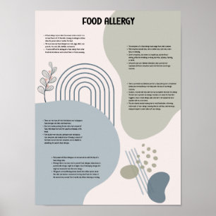 Póster Poster médico de Food Allery en el hospital