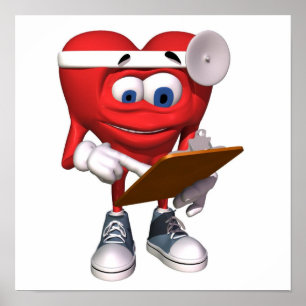 Póster Poster médico del médico del corazón