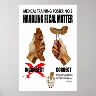 Póster Poster médico divertido del entrenamiento