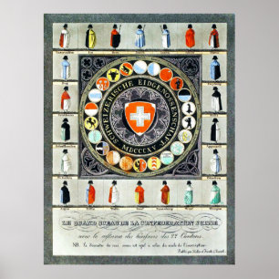 Póster Poster medieval suizo