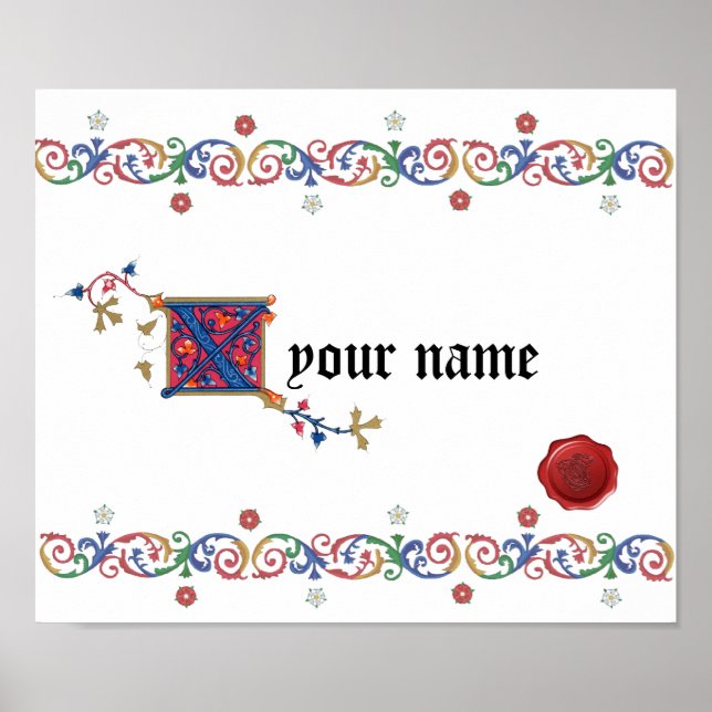 Póster Poster medieval X (Frente)