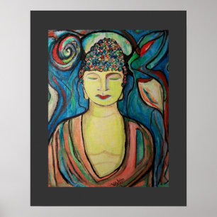 Póster Poster Meditating de Buda por ValAries