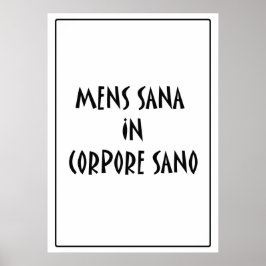 Póster Poster "Mens sana in corpore sano"
