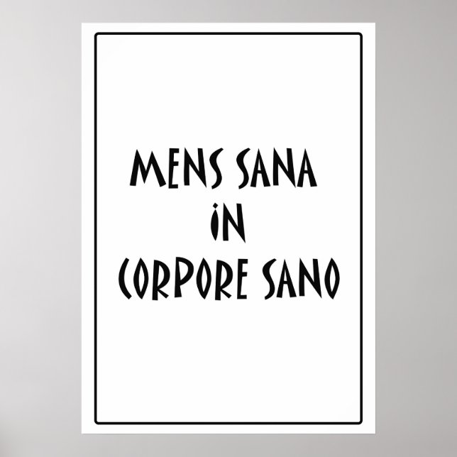 Póster Poster "Mens sana in corpore sano" (Frente)