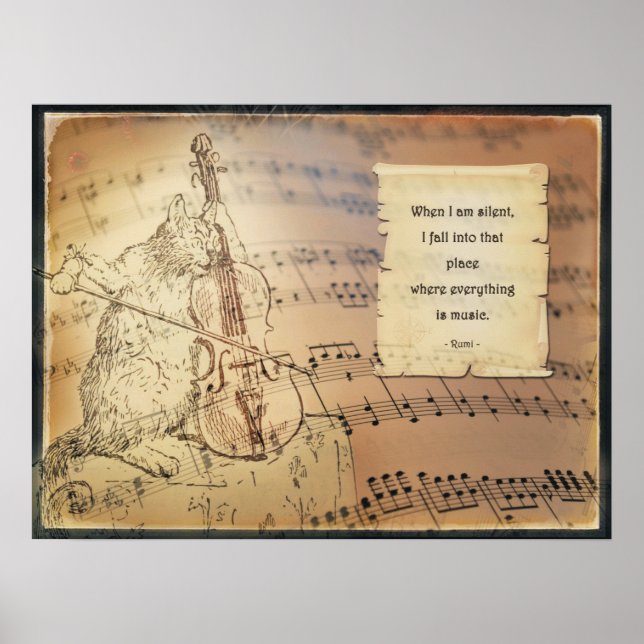Póster Poster met met Rumi - Everything is music  (Frente)