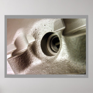 Póster Poster metálico del diseño geométrico de culata