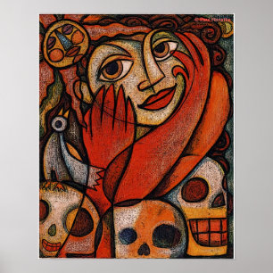 Póster Poster Mexicana (Día de los Muertos)