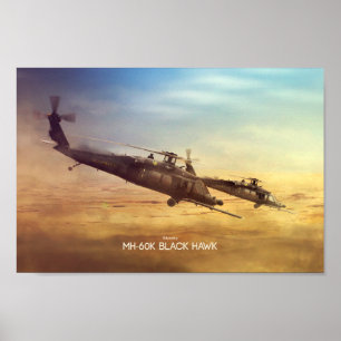 Póster Poster MH-60K Black hawk