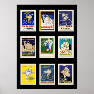 Póster Poster Michelin Bibendum Vintage, Postales Vers 2