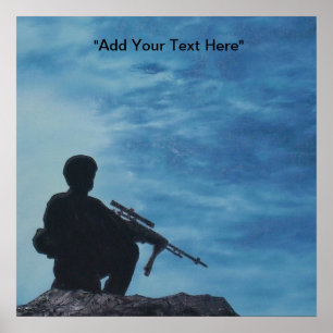 Póster Poster Military Soldier Customizable