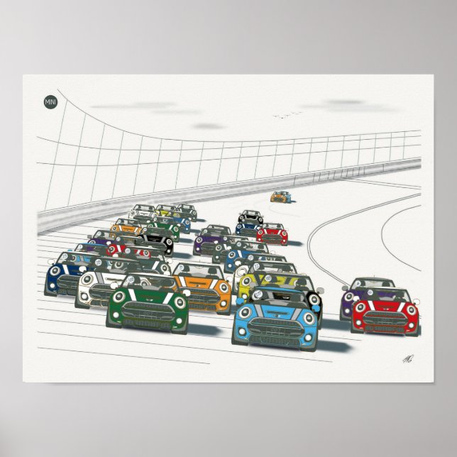 Póster Poster Mini Carreras Track 1 (Frente)