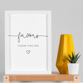 Póster Poster minimalista de Baby Shower favorece a los u