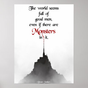 Póster Poster Minimalista de la cita de Bram Stoker