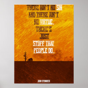Póster Poster minimalista de la cita de John Steinbeck