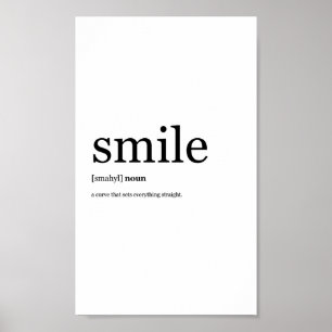 Póster Poster minimalista de la sonrisa del diseño