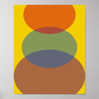 Póster Poster Minimalista de piedras apiladas en arcoiris
