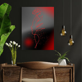 Póster Poster minimalista Mujer Roja
