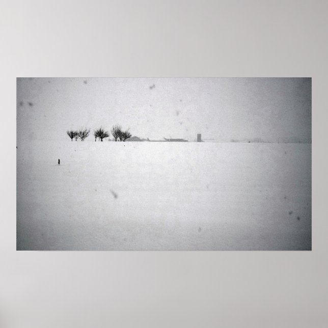 Póster Poster mínimo de nieve (Frente)