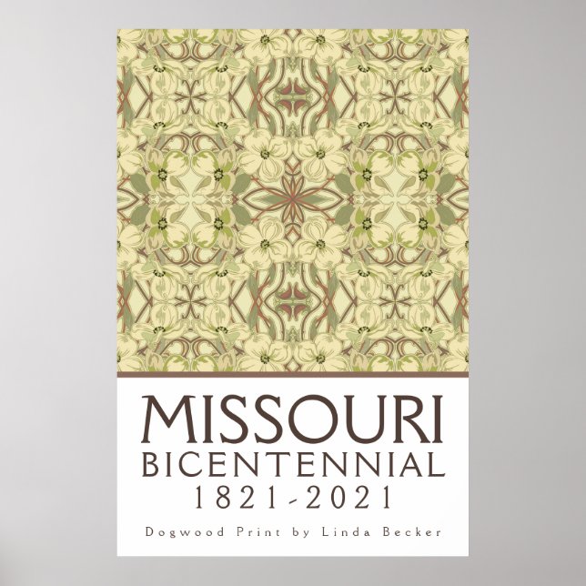Póster Poster Missouri Bicentennial Dogwood (Frente)