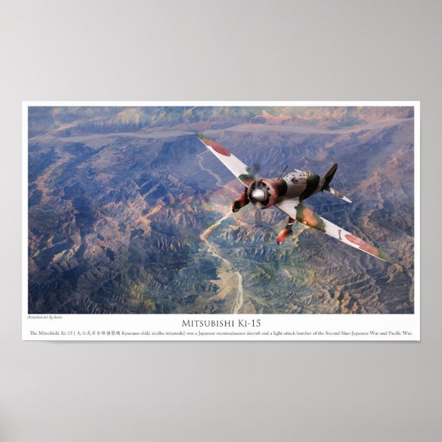 Póster Poster Mitsubishi Ki-15 AviationArt (Frente)