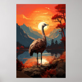 Póster Poster Moa de North Island | Estilo de videojuegos