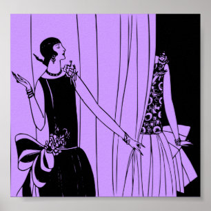 Póster Poster, moda 1920 del art déco
