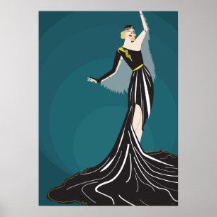 Póster poster modelo de los años 20