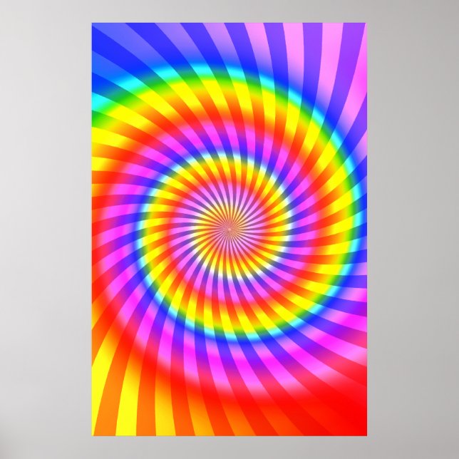 Póster Poster: Modelo espiral colorido (Frente)