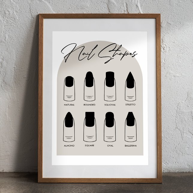 Póster Poster moderno de forma de uñas de salón (Subido por el creador)