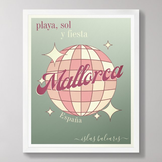Póster Poster moderno de la isla balear de Mallorca (Subido por el creador)