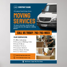 Poster modificable de servicios móviles