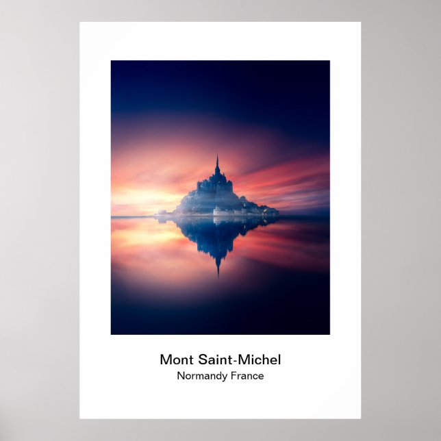 Póster Poster - Mont Saint-Michel Normandy Francia (Frente)