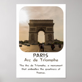 Póster Poster monument de Paris : Arc de Triomphe