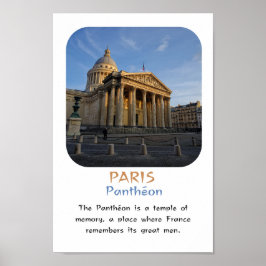 Póster Poster monument de Paris : Pnathéon