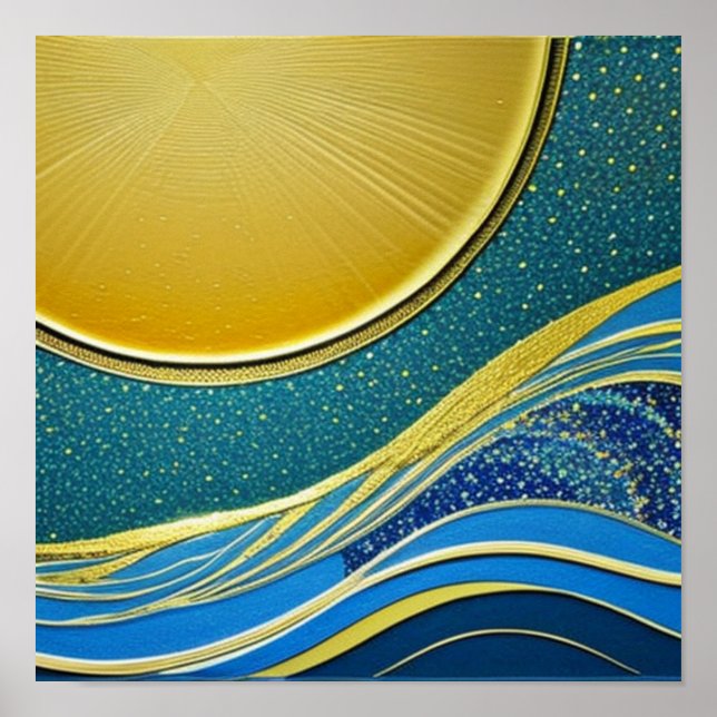 Póster Poster Moon and Waves (Frente)