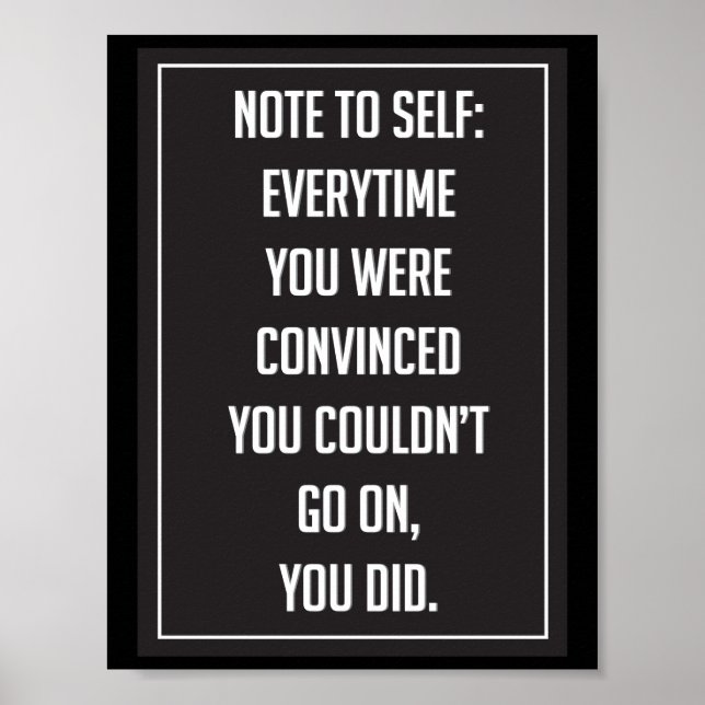 Póster Poster motivacional (Frente)