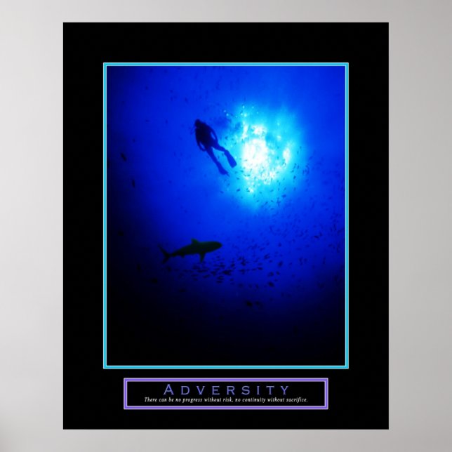 Póster Poster motivacional - "Adversidad" - 22"x28" (Frente)