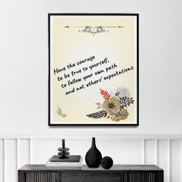 Póster Poster motivacional, afirmación positiva,