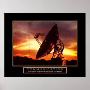 Póster Poster motivacional "Comunicación" 22x28