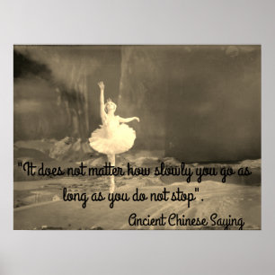 Póster Poster motivacional con Ballerina