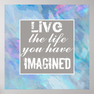 Póster poster motivacional con cita textual vivir la vida
